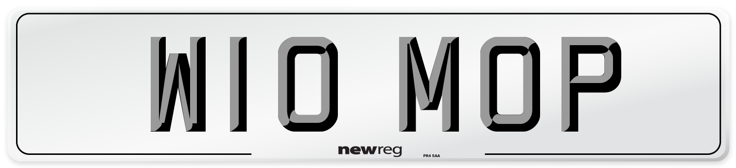 W10 MOP Number Plate from New Reg